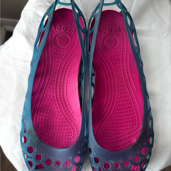 Crocs Adrina Ballet Flats Junior 5 Open Toe Slip On Casual Shoes Comfort  Z - Picture 1 of 7